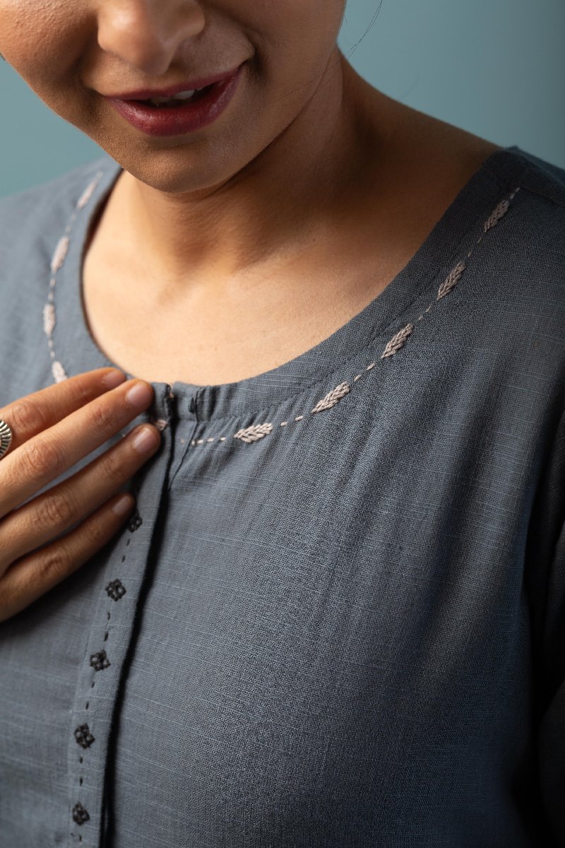 Image for Kusvaa Wkr131 Anvi Cotton Slub Kurta Pattern