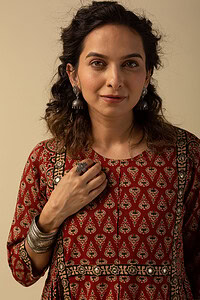 Image for Kusvaa Wkr160 Arushi Cotton A Line Kurta Pocket