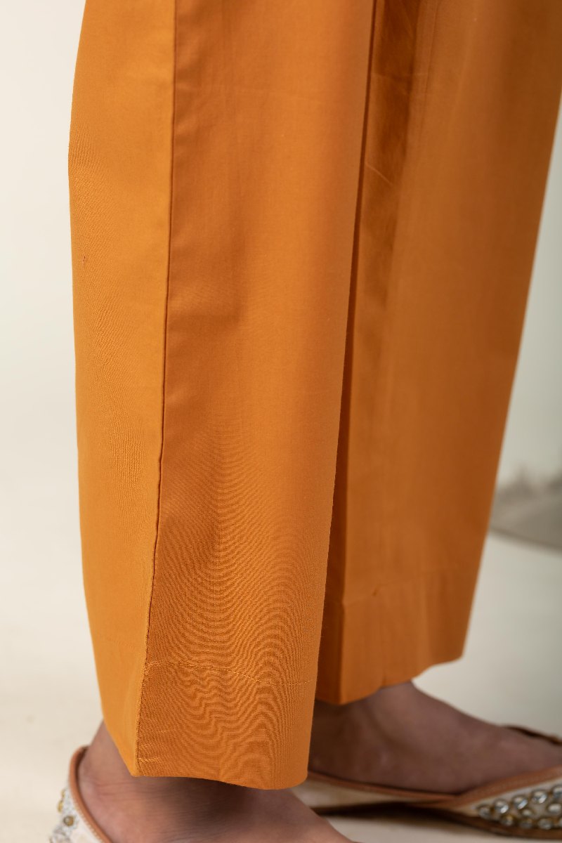 Image for Kusvaa Pnt011 Cotton Popline Pant With Pocket Mustard Front