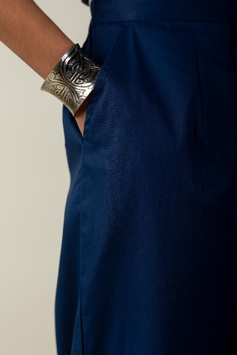 Image for Kusvaa Ubg016 Usha Toiletry Pouch Set Of 3 Navy Blue Side