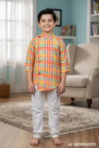 Image for Kusvaa Byw045 Hemanshu Cotton Boys Kurta Model