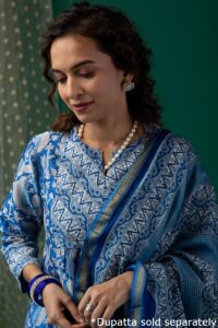 Image for Kusvaa Wkr189 Avita Chanderi A Line Kurta Featured