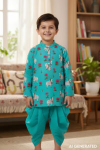 Image for Kusvaa Byw035 Advait Cotton Boys Kurta Pant Set Model