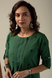 Image for Kusvaa Cood103 Sampriti Handloom Cotton Kurta Pant Set Featured