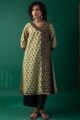 Image for Kusvaa Wkr193 Brithhi Cotton Handblock Print Kurta Back