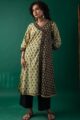 Image for Kusvaa Wkr193 Brithhi Cotton Handblock Print Kurta Closeup