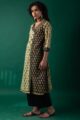 Image for Kusvaa Wkr193 Brithhi Cotton Handblock Print Kurta Front
