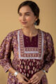 Image for Kusvaa Wkr195 Pravya Cotton Block Print Kurta Sleeves Latset