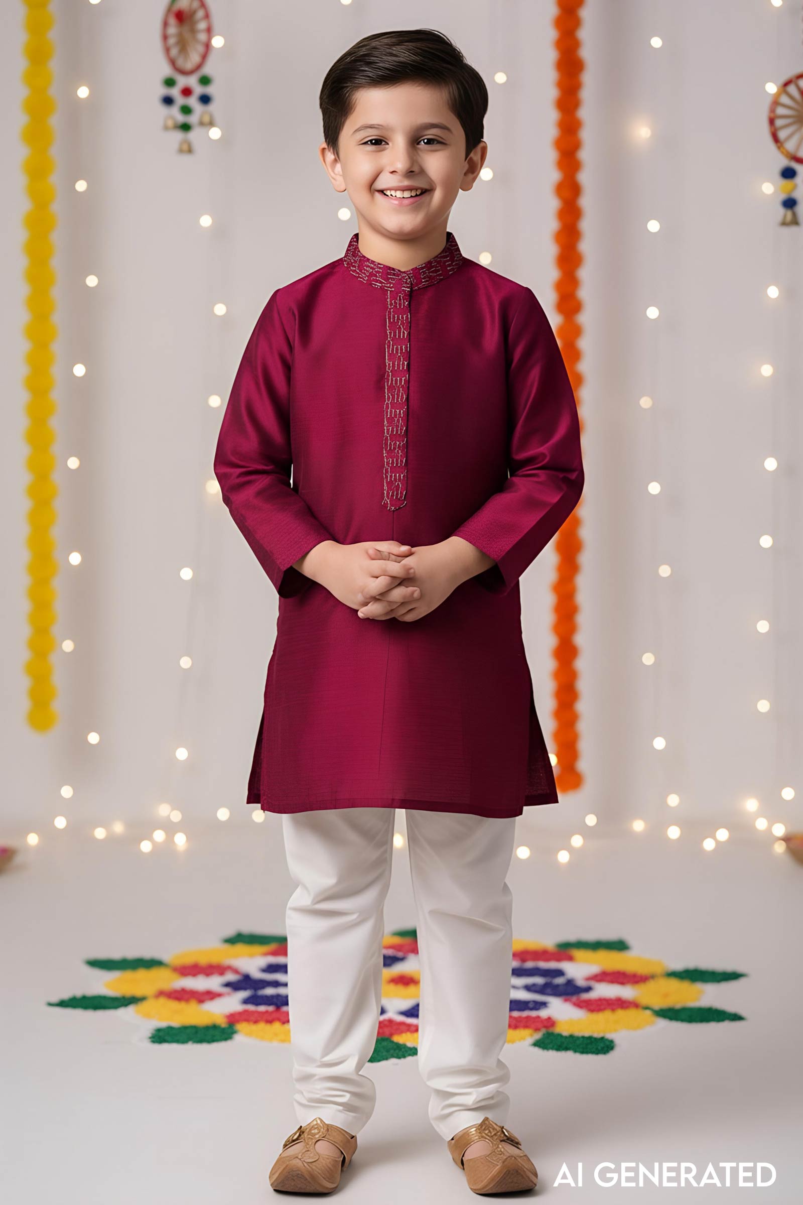 Image for Kusvaa Byw054 Lakshya Silk Boys Kurta Model