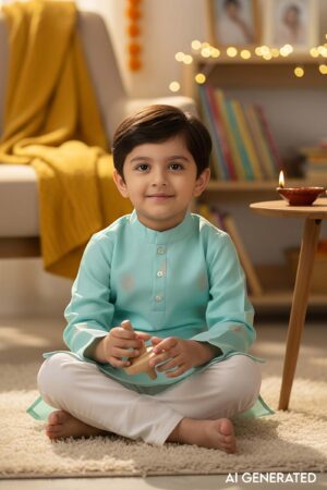 Image for Kusvaa Byw057 Ishu Chanderi Boy Kurta Model
