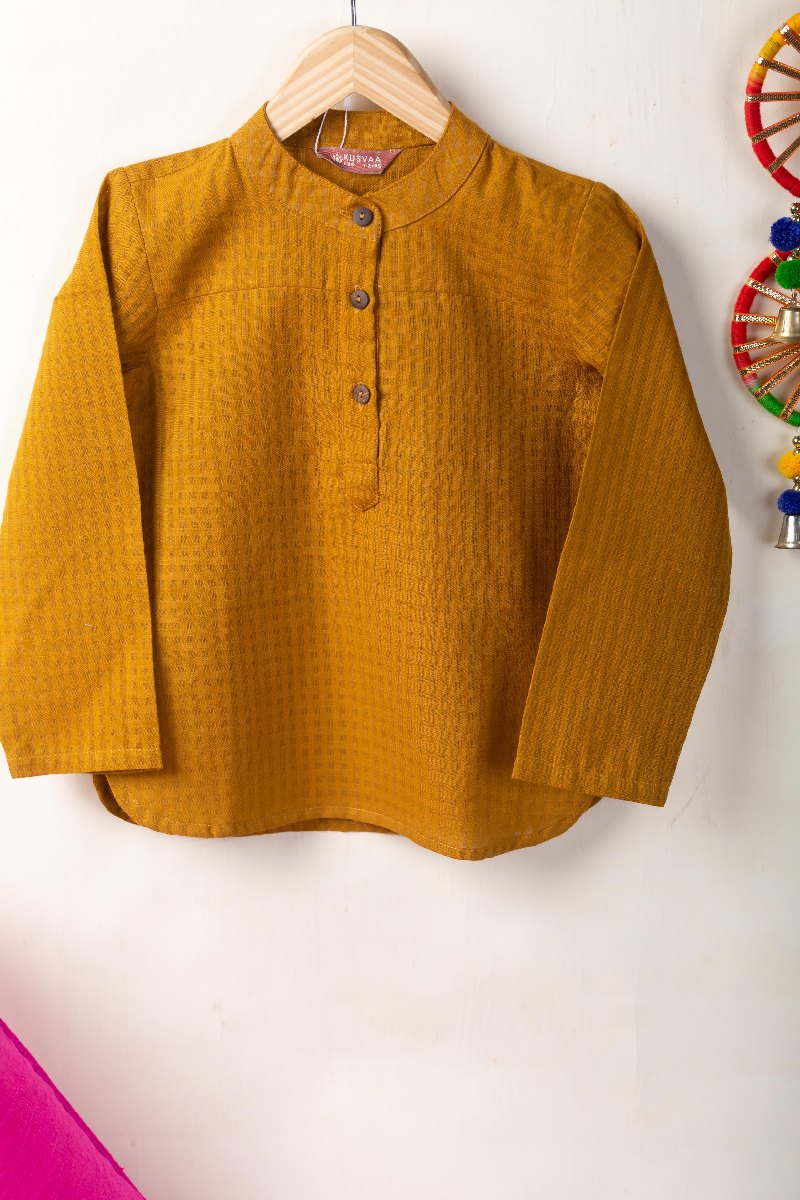 Image for Kusvaa Byw060 Shaurya Handloom Cotton Boys Shrit Featured