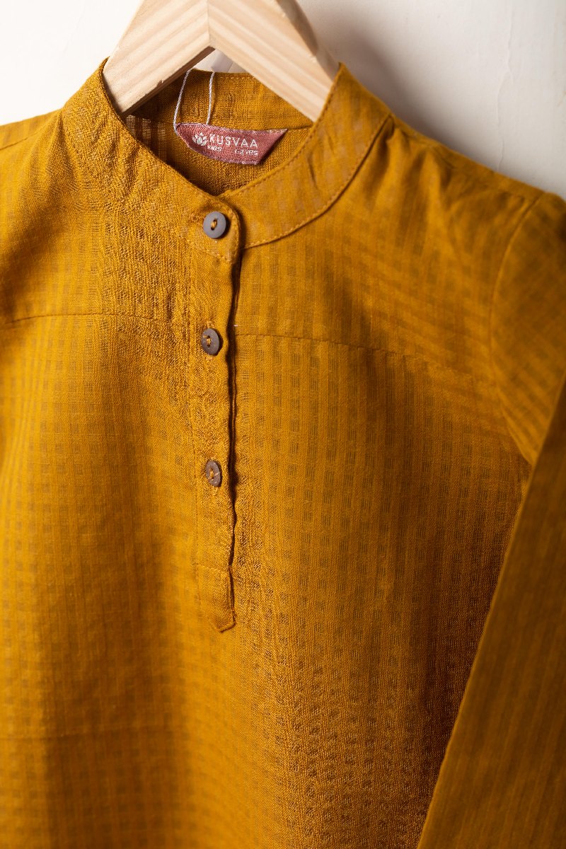 Image for Kusvaa Byw060 Shaurya Handloom Cotton Boys Shrit Front