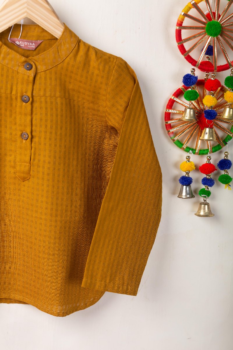 Image for Kusvaa Byw060 Shaurya Handloom Cotton Boys Shrit Side