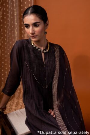 Image for Kusvaa Cood110 Nitya Chanderi Kurta Pant Set Featured