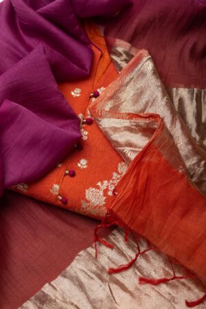 Image for Kusvaa Dup262 Ayuddha Chanderi Dupatta Featured New