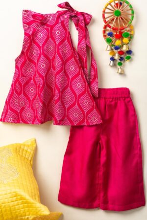 Image for Kusvaa Grw105 Shivayana Cotton Girls Kurta Pant Dupatta Set Front