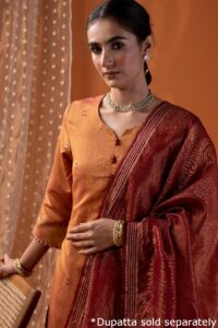 Image for Kusvaa Wkr213 Akshata Chanderi Jamdani Kurta Featured