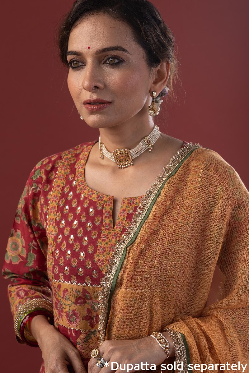 Image for Kusvaa Wkr215 Ahani Cotton Handblock Print Kurta Featured