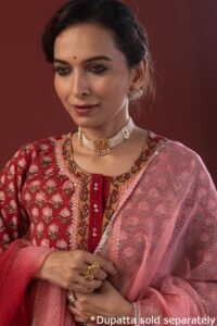 Image for Kusvaa Wkr217 Anvitha Cotton Handblock Print Kurta Featured