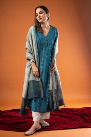 Image for Kusvaa Kds026 Iska Kurta With Dupatta Set Pattern