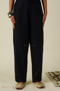 Image for Kusvaa Pnt013 Misti Multi Color Woolen Pant Black Featured