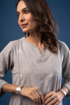 Image for Kusvaa Wkr236 Nidra Handloom Cotton Kurta Featured