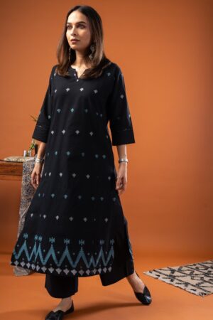 Image for Kusvaa Wkr249 Krishna Handloom Cotton Kurta Sleeves