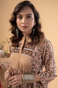 Image for Kusvaa Wkr285 Sia Cotton Handblock A Line Kurta Featured