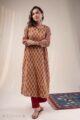 Image for Kusvaa Wkr295 Sidra Handblok Print Cotton Kurta Front