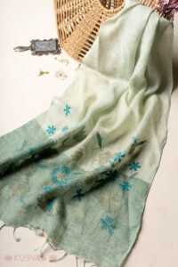 Image for Kusvaa Sto001 Bharvya Linen Stole Featured