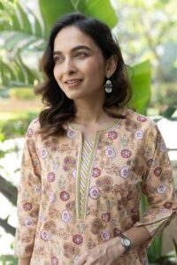 Image for Kusvaa Wkr303 Swaha Cotton Handblock Kurta Featured