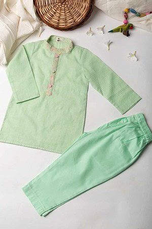 Image for Byw004 Aviraj Kota Doriya Boys Kurta Pant Set Featured New