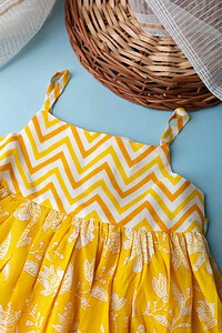 Image for Kusvaa Kne43 Aseema Muslin Girl's Frock Closeup