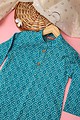 Image for Kusvaa Byw016 Yashas Cotton Boys Kurta Pant Set Closeup 2