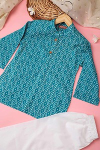 Image for Kusvaa Byw016 Yashas Cotton Boys Kurta Pant Set Pocket
