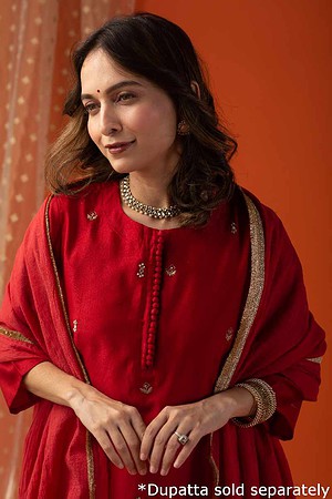 Image for Kusvaa Cood032 Grisha Chanderi Kurta Pant Set Featured New