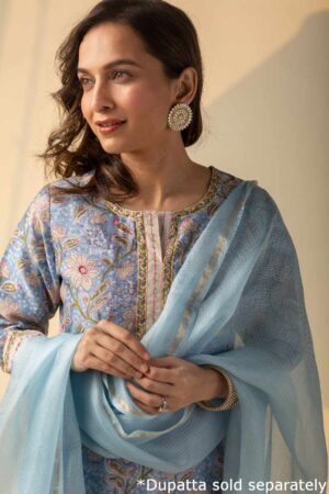 Image for Kusvaa Cood035 Jiyashree Chanderi Kurta Pant Set Featured New