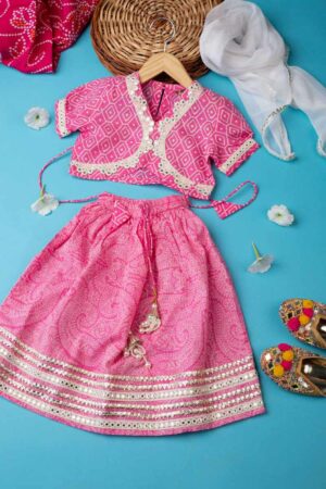 Image for Kusvaa Grw010 Anvita Cotton Girls Skirt Top And Dupatta Set Featured New
