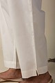 Image for Kusvaa Pnt006 Esha Cotton Poplin Pant Offwhite Closeup