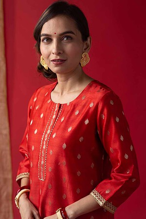 Image for Kusvaa Wkr039 Jiyani Chanderi Kurta Featured