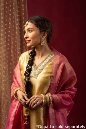 Image for Kusvaa Cood047 Chaitali Tissue Kurta Pant Set Featured Latset