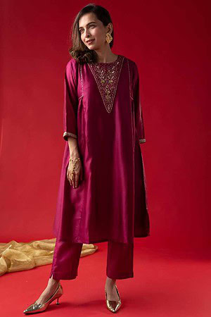 Image for Kusvaa Wkr041 Veda Moga Muslin A Line Kurt.jpg Pattern