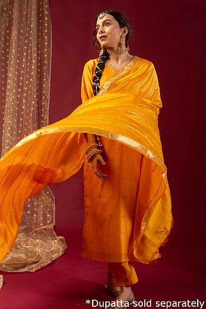 Image for Kusvaa Wkr056 Vidushi Chanderi Kurta Side