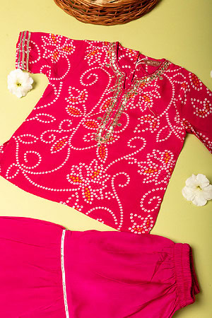 Image for Kusvaa Grw033 Sanah Muslin Girls Kurta And Pant Set Front