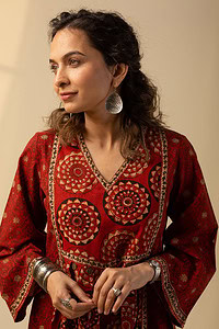 Image for Kusvaa Wkr163 Jeena Cotton A Line Kurta Featured