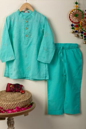 Image for Kusvaa Byw038 Ashvik Cotton Boys Kurta Pant Set Featured