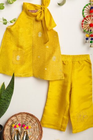 Image for Kusvaa Grw086 Udayana Tissue Viscos Girls Kurta Pant Set Featured