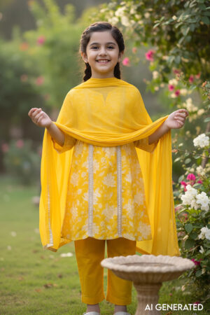 Image for Kusvaa Grw089 Kavya Cotton Girls Complete Suit Set Model