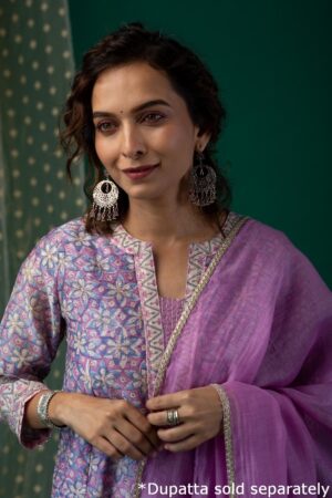 Image for Kusvaa Wkr188 Anima Chanderi Straight Fit Kurta Featured