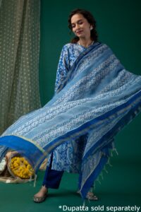 Image for Kusvaa Wkr189 Avita Chanderi A Line Kurta Side